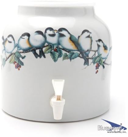 Bluewave Song Birds Design Beverage Dispenser Crock