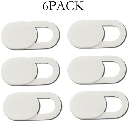 Webcam Cover by HONMAX, 6 Pack 0.03in Ultra-Thin PC Web Camera Cover for MacBook Air Pro, Laptop, Mac, PC, Surfaces Pro, iPhone, Protect Your Privacy and security (white6)
