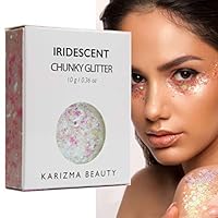 Iridescent Chunky Glitter ✮ KARIZMA BEAUTY ✮ Festival Glitter Cosmetic Face Body Hair Nails