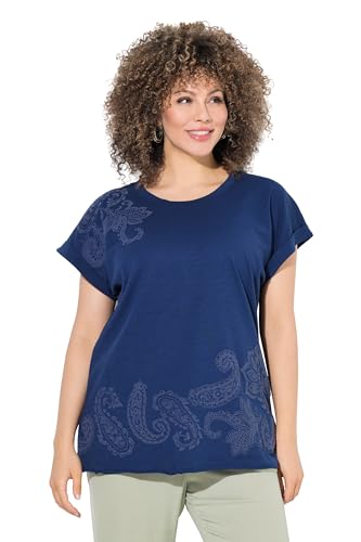 gs1 data protected company 4069787000005 T-Shirt mit Tonigem Puff Print, Oversize Dori Camiseta, Azul Oscuro, 62-64 Mujeres