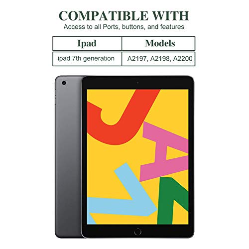 Lokigo New iPad 10.2 Case 2019 Premium Shockproof Case with Soft TPU Back and Auto Sleep/Wake Feature for iPad 10.2 inch 7th Generation