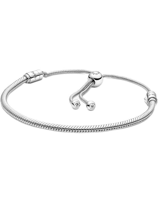 Two Silver Plated Snake Chain Bracelets With Barrel & Lobster Clasp – Classic Bead Design