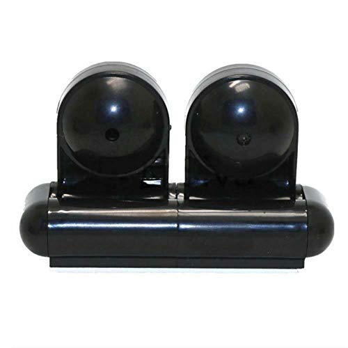 Gyswshh 2-in-1 Car Vehicle Dashboard Compass Thermometer Guide Ball Interior Decoration Black