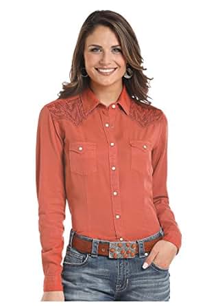 Panhandle Rough Stock Women's Shoulder Embroidered Snap