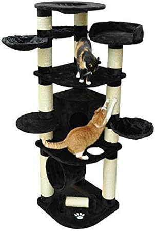 Nanook Arbre A Chat Xxl Geant Haute Qualite Tres Solide Et Robuste Pour Grand Chat Taille 190 X 71 X 71 Cm Poteaux Sisal De O 15 Cm Couleur Noir Sisal Amazon Fr Animalerie