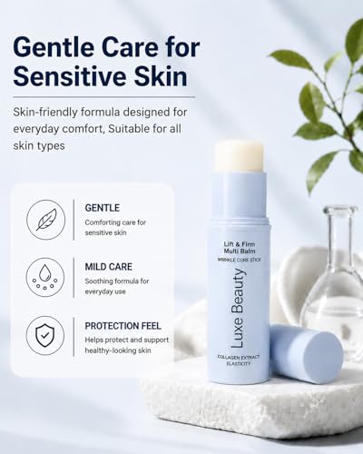 Luxe Beauty Korean Under Eye Balm, 3-in-1 Lift & Firm Multi Stick with Collagen Hydrating, Smoothing, Refreshing Eye Care for Dark Circles, Puffiness & Fine Lines (1PCS)