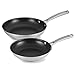 Calphalon Classic Stainless Steel Cookware, Nonstick Fry Pan, 2-piece