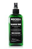 Brickell Men's Balancing Toner For Men, Natural and Organic Alcohol-Free Cucumber, Mint Facial Toner with Witch Hazel, 8 Ounce, Scented