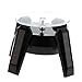 Docooler Black Solar Powered Jewelry Phone Watch 360° Rotating Display Stand Turn Table with LED Light