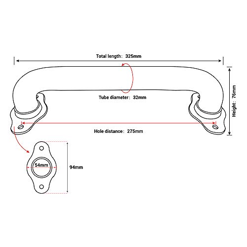 12 Inch Wall Mount Stairs Hand Rails Indoor Review: Spec Sheet Insights for NOVA Outdoor Grab Bar Needs 25 Thumbnail 25