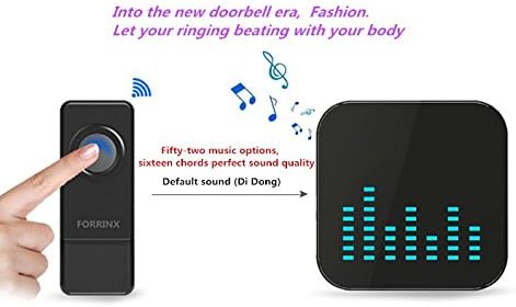 GetTen Home Waterproof Wireless Doorbell System - 1000 feet Range with 52 Chimes for Home / Office with LED Light. (1T1)