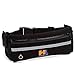 Running Belt Waist Pack By HAILING, Waterproof Fanny Punch Bag, Compatible With Smartphones - iphone 7S/7/6/6S Plus, Samsung Galaxy, Men and Women Ideal for Workout Walking and Hiking(Black)