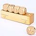 LZWIN 5 in 1 Precision Aluminum Alloy Solid Metal Gold Dice Poker Party Game Toy Portable Dice Man Boyfriend Gift (Gold(Long Container))