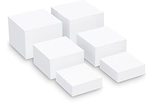 HIIMIEI Buffet Risers, Food Risers for Buffet Table, Display Stand Shelf for Catering Collectibles, Acrylic Cube Display Nesting Risers with Hollow Bottoms 6PCS 6''x7''x8''