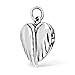 WithLoveSilver 925 Sterling Silver Feather Angel Wings Heart Love Charms Locket Pendant