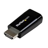 StarTech.com Compact HDMI to VGA Adapter Converter - Power Free HDMI Laptop to VGA Monitor / Projector Converter Box - 1920x1200 (HD2VGAMICRO)