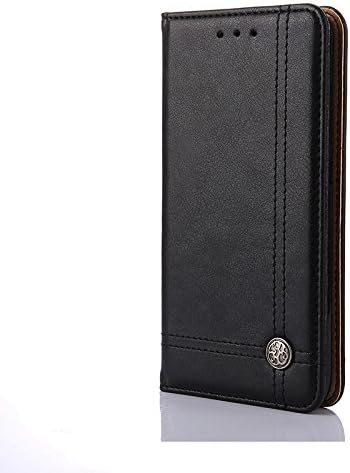 Galaxy A8+ 2018 Case,Tebokoko Leather Flip Wallet Cover with Credit Card Slot and Kickstand Feature,Folio Pouch for Samsung Galaxy A7 2018/A8 Plus 2018/A8+ 2018 (Black)