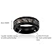 8MM Comfort Fit Titanium Hunting Ring | Black Plated Wedding Band with Camouflage Inlay | Beveled Edges