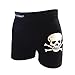 Crazy Cool Men's Nylon Stretchable Seamless Boxer Briefs Underwear 6-Pack, Bones and Skull