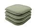 GoodGram 4 Pack Non Slip Honeycomb Premium Comfort Memory Foam Chair Pads/Cushions - Assorted Colors (Sage)
