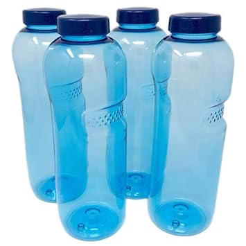 SAXONICA Trinkflasche aus Tritan 4 x 0,5 Liter ohne Weichmacher BPA frei (Bisphenol A frei) für Wasser, Milch oder Saft