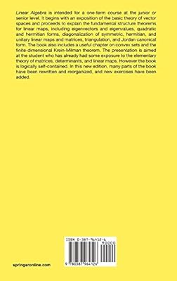 Linear Algebra (Undergraduate Texts in Mathematics)