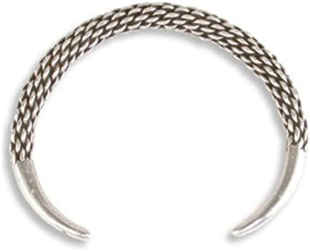 'Viking Heritage' Antiqued Finish Pewter Viking Braided Cuff Bracelet Museum Jewelry Handcrafted In USA