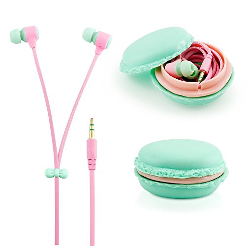 Blue 3.5mm In Ear Earphones Earbuds Headset with Macaron Case For Acer Iconia B1-720