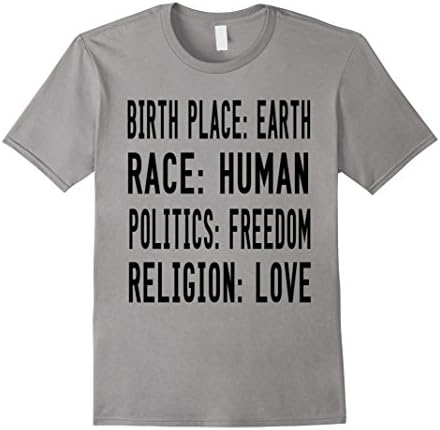Men's Birth Place EARTH Race HUMAN Politics FREEDOM Religion LOVE Medium Slate