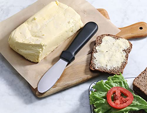 New Star Foodservice Plastic Handle Stainless Steel Butter Spreader, 8.75-Inch, Black, Set photo 10