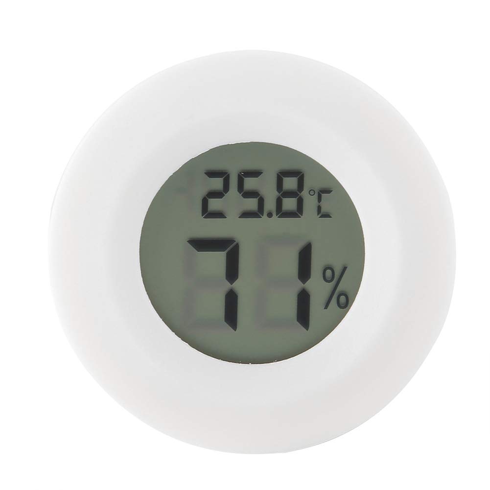 Small Digital Electronic Temperature Humidity Meters GaugeMini Digital LCD Thermometer Hygrometer for Incubator Reptile Plant Terrarium(white) Fish Tank Thermometer