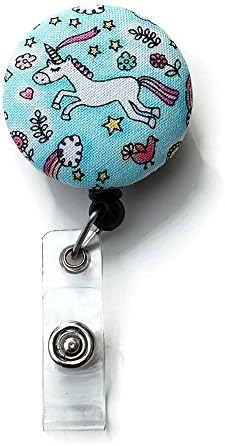 Unicorn Badge Reel Retractable for ID or Key Card Free Shipping