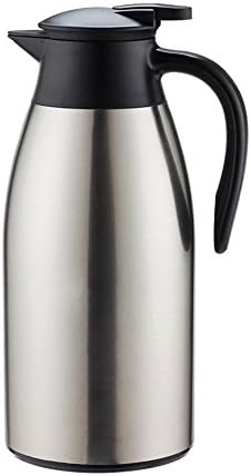 MEGOOD 2.1L/71 ounce Double Wall Vacuum Hot and Cold Insulated Thermal Carafe,Stainless Steel Matte Water Bottle Kettle for Water,Coffee,Tea,Juice and Other Beverages(Silver)