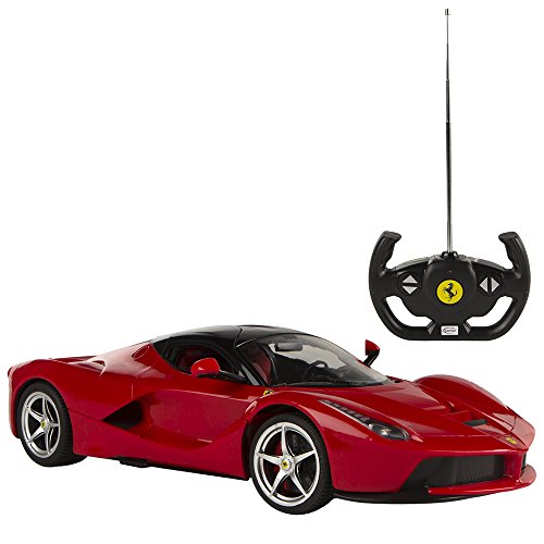 Vehículo Ferrari, con radio control, escala 1:14, color rojo