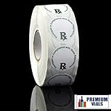 Premium Vials, 1000 pcs, GENERIC Medical Cannabis Strain Labels ROLL State Compliant Sticker Decal Marijuana, Pot, Ganja, 420, Sticky icky Identifier (Generic round Rx Medical Label)