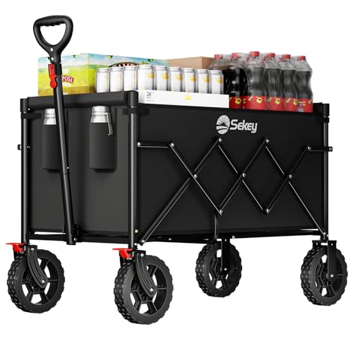 Sekey Bollerwagen Faltbar 120L 100KG 4029 Pro, Leichter Handwagen