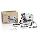 ALBOHES Electric Meat Slicer, 150W Professional Slicer Machine with 3 Stainless Steel Blades, Meat Deli Cheese Bread Food Slicer for Home Use, Adjustable Thickness Dial / 7.5'' Interchangeable Blades/ Plastic Blade Guard/ Suction Feet