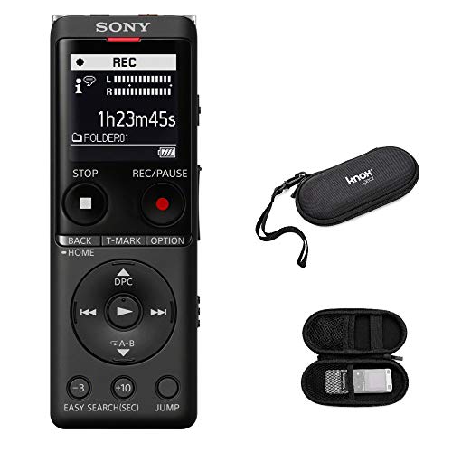 Sony ICDUX570 Slim Design Digital Voice Recorder (Black) Bundle with