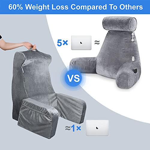 Vekkia Super Lightweight Bed Wedge Reading Pillow, Back/Neck Support