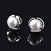 B.Catcher Silver Pearl Earrings 925 Sterling Silver Freshwater 8mm Pearl Studs Earrings Heart Set Gift