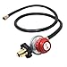 GasOne Propane Regulator and Hose 4 ft for LP/LPG Most LP/LPG Gas Grill, Heater and Fire Pit Table, Fit Type POL, 3/8" Flare Swivel Fitting primary