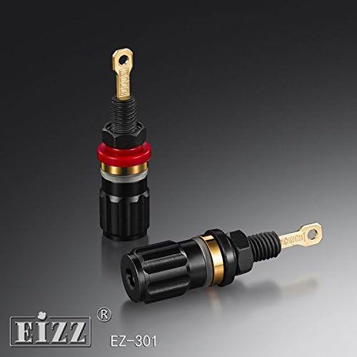20pcs 24K Gold Speaker Spade Terminal Binding Post Banana Plug Socket Connector