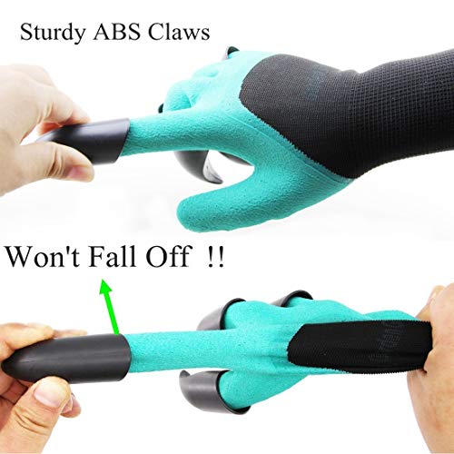 WenSha Garden Genie Gloves with Claws on Each Hand Waterproof Digging Gloves for Gardening 1 Pair - Thumbnail 2
