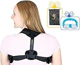 Posture Corrector for Men & Women | Comfortable Back Brace Promotes Pain Relief, Reduces Hunchback, and Straightens Upper Back Alignment | Fully Adjustable & Breathable Straps | Orthopedic Therapy