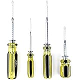 Screwdriver Set 4 Pieces Phillips and Slotted Head - ADJUSTABLE LENGTH and REVERSIBLE DUAL END, Heavy Duty, MAGNETIC TIPS - EASY TO USE Compact, Portable Toolkit With ZIPPER BAG