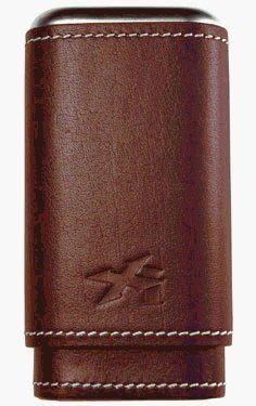 XiKAR 243CN 3 Cigar Envoy Leather Travel Humidor Case Cognac Lifetime Warranty by Xikar