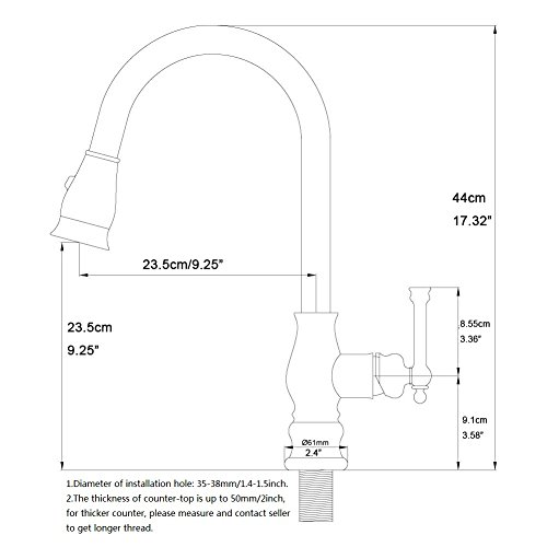 Kitchen Faucet Brushed Nickel with Pull Out Sprayer Delle Rosa Single Handle High Arc Swivel Brass Pre-rinse Kitchen Sink Faucets with Deck Plate
