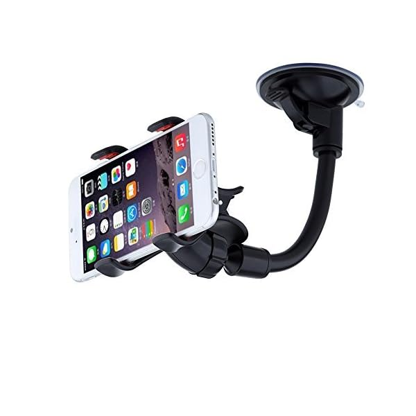 URPOWER-3300298-Double-Clip-Car-Mount-for-upto-55-Inch-Smartphones-and-GPS-Devices