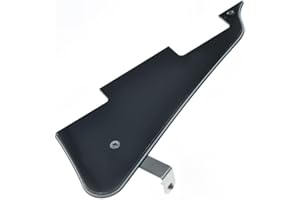 Dopro LP Guitar Pickguard and LP Stainless Steel Bracket with Chrome Steel Mounting Screws for USA Gibson Les Paul Black 3Ply