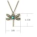 Classic vintage Bronze dragonfly pendant necklace chain